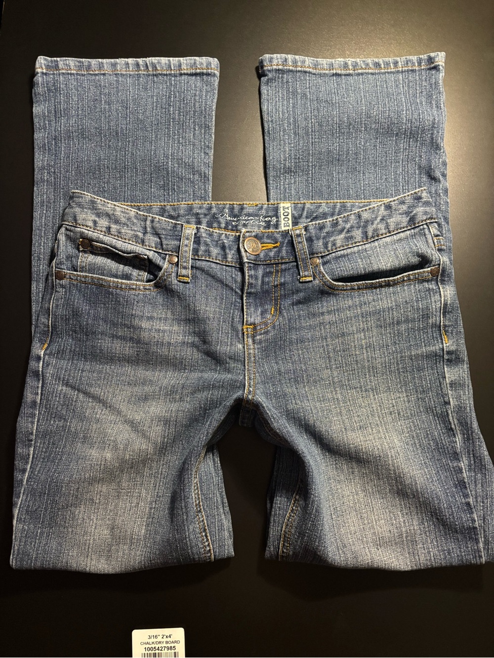 2000s y2k low rise slim boot American Rag denim jeans